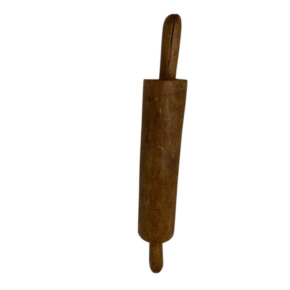 Vintage Antique Hand Turned Rolling Pin Primitive - Picture 1 of 14